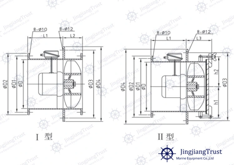 Cwz Series Marine Small Sized Axial Flow Pipeline Fan