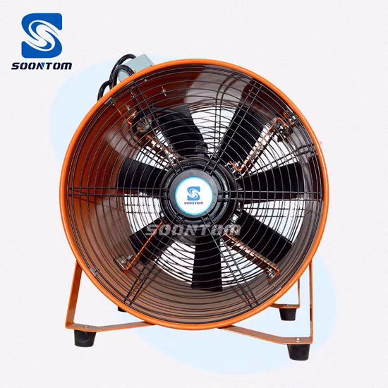 Ventilatore di scarico assiale portatile industriale marino mobile da 20 pollici con spinta manuale
