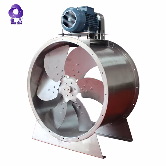 Ventilatore a flusso assiale a bassa rumorosità per ventilazione marina/industriale